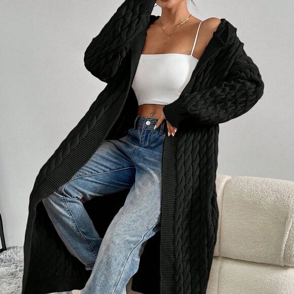 Black Casual Women's Cardigan - Picture 1 of 7